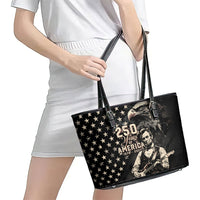 America 250th Anniversary Leather Tote Bag Abraham Lincoln Playing Guitar 4th July