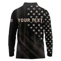 Personalized America 250th Anniversary Long Sleeve Polo Shirt Abraham Lincoln Playing Guitar 4th July