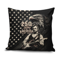 America 250th Anniversary Pillow Cover Abraham Lincoln Playing Guitar 4th July