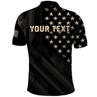 Personalized America 250th Anniversary Polo Shirt Abraham Lincoln Playing Guitar 4th July