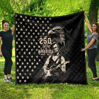 America 250th Anniversary Quilt Abraham Lincoln Playing Guitar 4th July