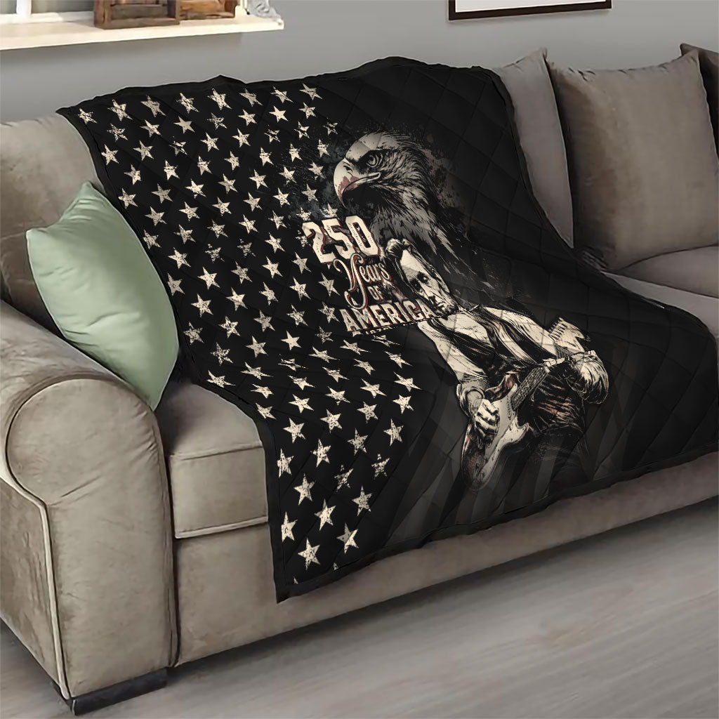America 250th Anniversary Quilt Abraham Lincoln Playing Guitar 4th July