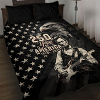America 250th Anniversary Quilt Bed Set Abraham Lincoln Playing Guitar 4th July