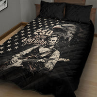 America 250th Anniversary Quilt Bed Set Abraham Lincoln Playing Guitar 4th July