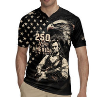 Personalized America 250th Anniversary Rugby Jersey Abraham Lincoln Playing Guitar 4th July