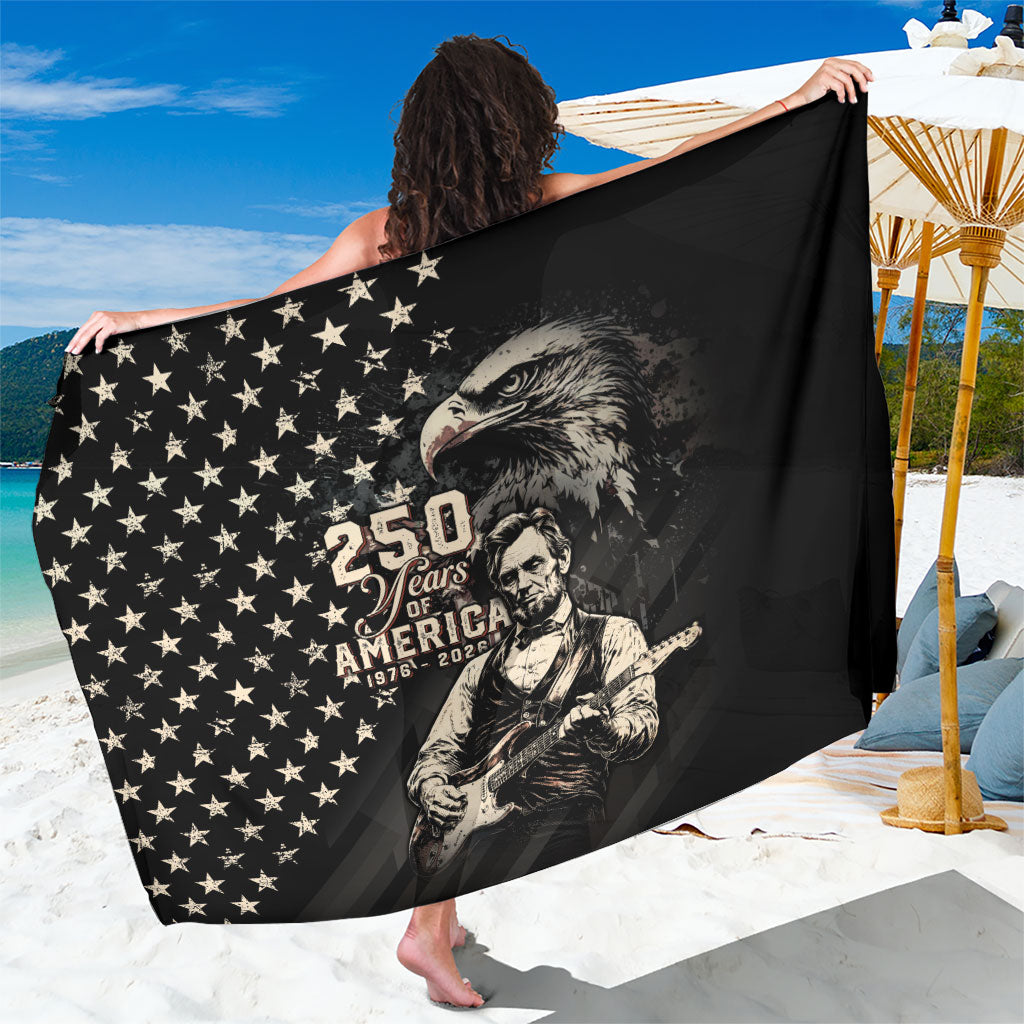 America 250th Anniversary Sarong Abraham Lincoln Playing Guitar 4th July