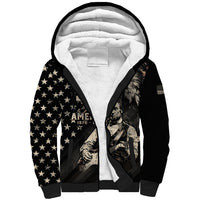 Personalized America 250th Anniversary Sherpa Hoodie Abraham Lincoln Playing Guitar 4th July