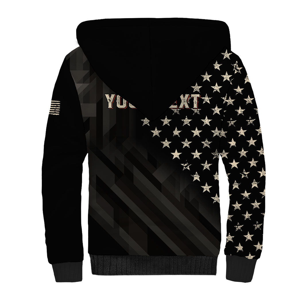 Personalized America 250th Anniversary Sherpa Hoodie Abraham Lincoln Playing Guitar 4th July