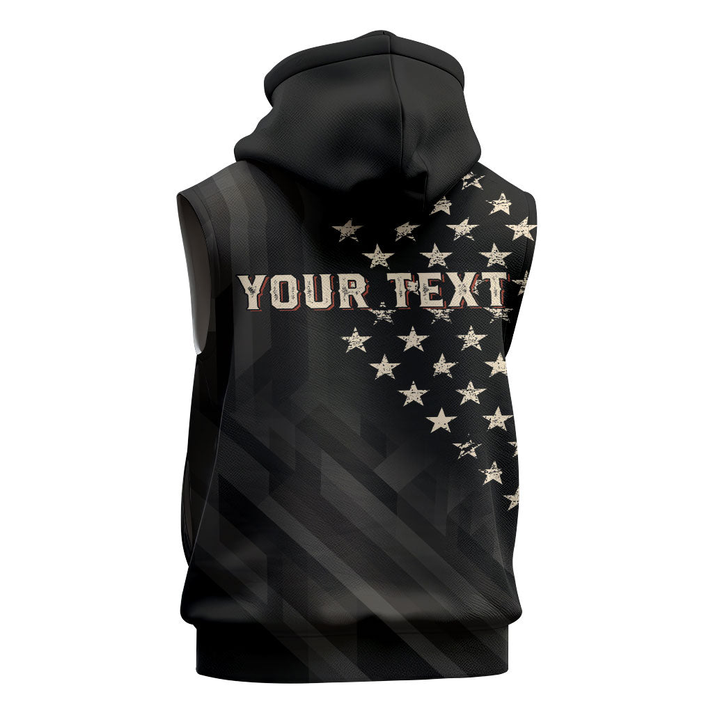 Personalized America 250th Anniversary Sleeveless Hoodie Abraham Lincoln Playing Guitar 4th July