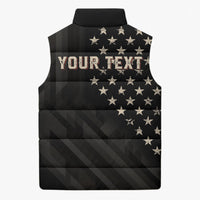 Personalized America 250th Anniversary Sleeveless Puffer Jacket Abraham Lincoln Playing Guitar 4th July