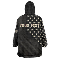 Personalized America 250th Anniversary Wearable Blanket Hoodie Abraham Lincoln Playing Guitar 4th July