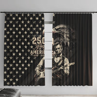 America 250th Anniversary Window Curtain Abraham Lincoln Playing Guitar 4th July