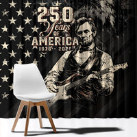 America 250th Anniversary Window Curtain Abraham Lincoln Playing Guitar 4th July