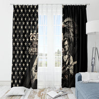America 250th Anniversary Window Curtain Abraham Lincoln Playing Guitar 4th July