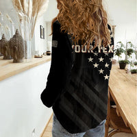 Personalized America 250th Anniversary Women Casual Shirt Abraham Lincoln Playing Guitar 4th July