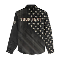 Personalized America 250th Anniversary Women Casual Shirt Abraham Lincoln Playing Guitar 4th July