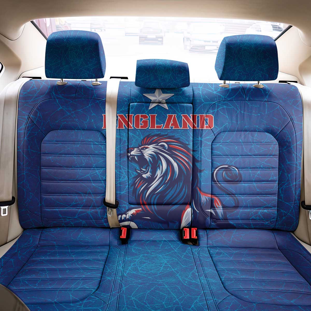England 2024 Football Back Car Seat Cover Go Champions Lionesses LT05 - Wonder Print Shop