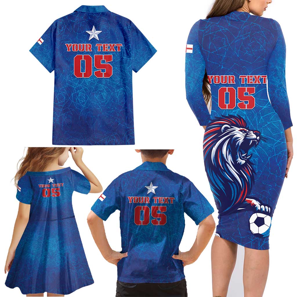Custom England 2024 Football Family Matching Long Sleeve Bodycon Dress and Hawaiian Shirt Go Champions Lionesses LT05 - Wonder Print Shop