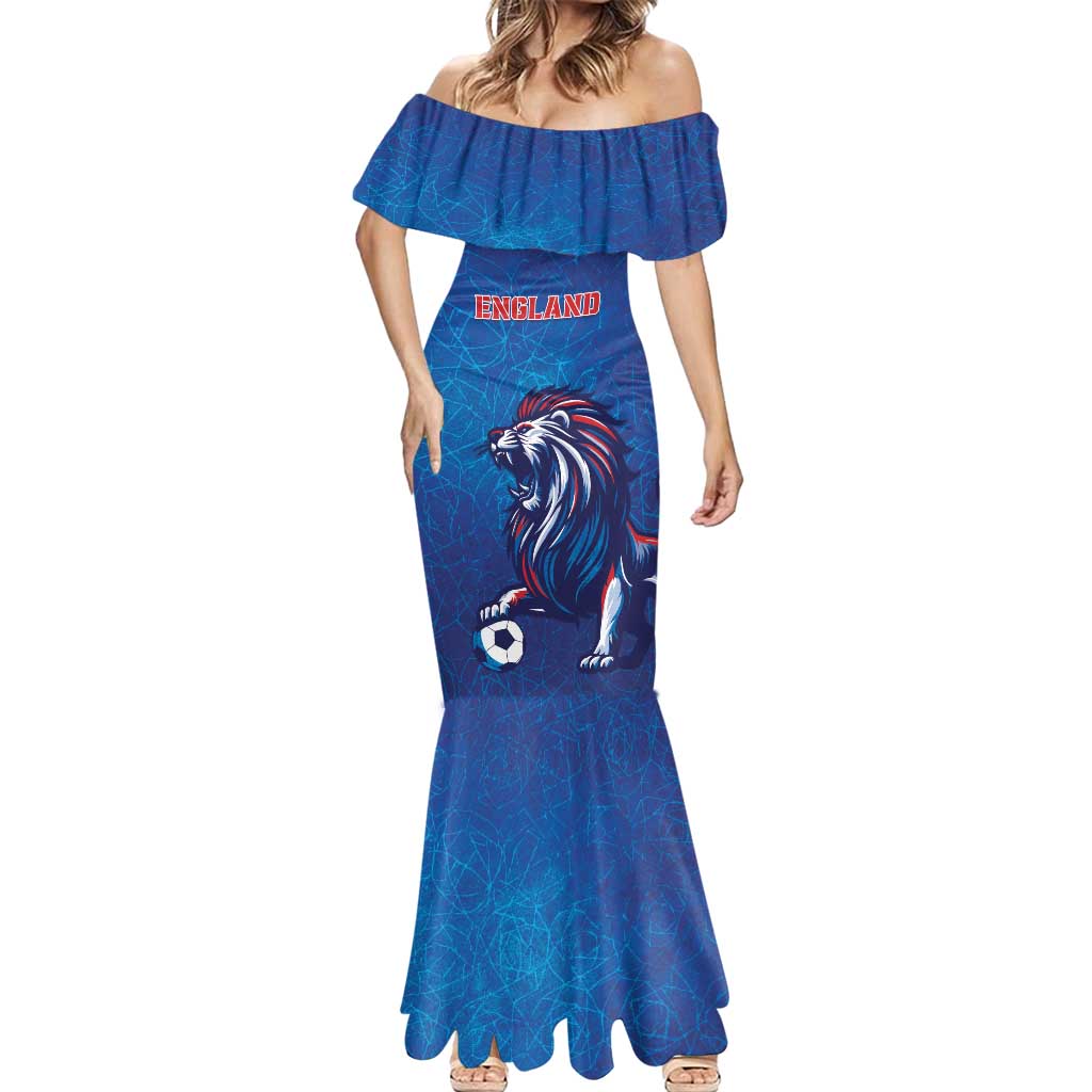 Custom England 2024 Football Mermaid Dress Go Champions Lionesses LT05 - Wonder Print Shop