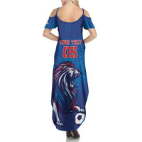 Custom England 2024 Football Summer Maxi Dress Go Champions Lionesses LT05 - Wonder Print Shop