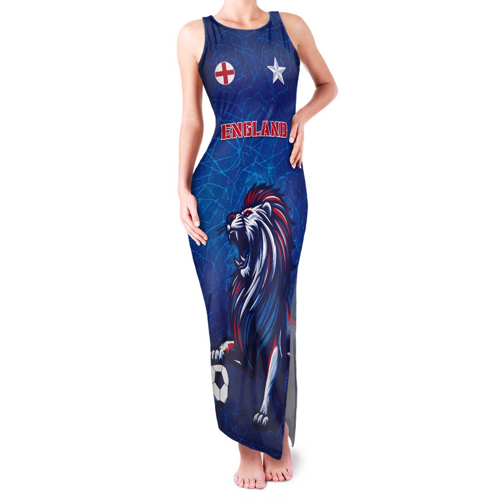 Custom England 2024 Football Tank Maxi Dress Go Champions Lionesses LT05 - Wonder Print Shop