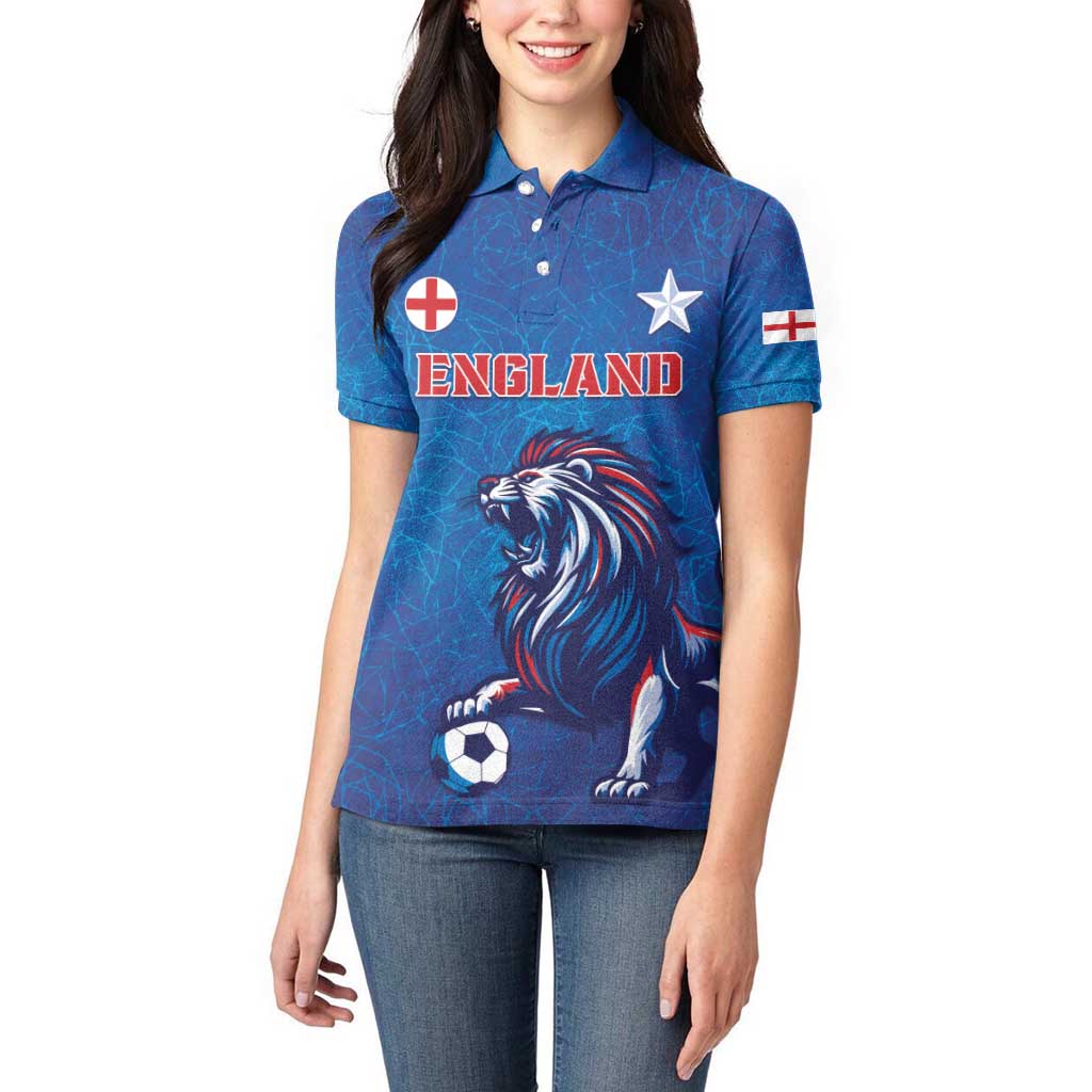 Custom England 2024 Football Women Polo Shirt Go Champions Lionesses LT05 - Wonder Print Shop