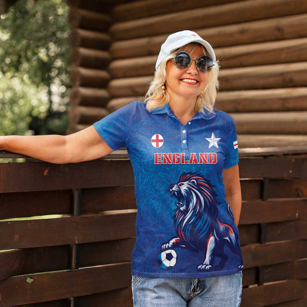 Custom England 2024 Football Women Polo Shirt Go Champions Lionesses LT05 - Wonder Print Shop