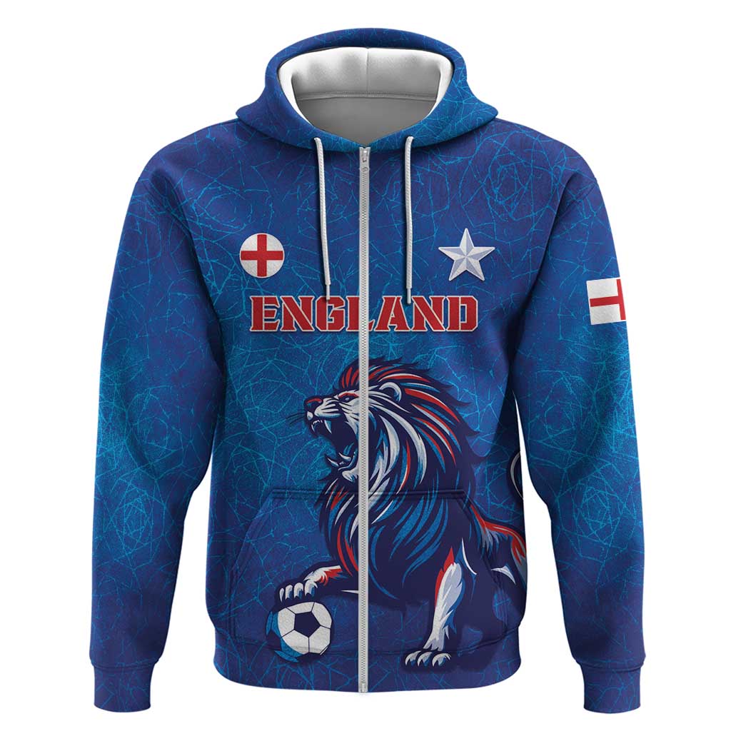 Custom England 2024 Football Zip Hoodie Go Champions Lionesses LT05 - Wonder Print Shop