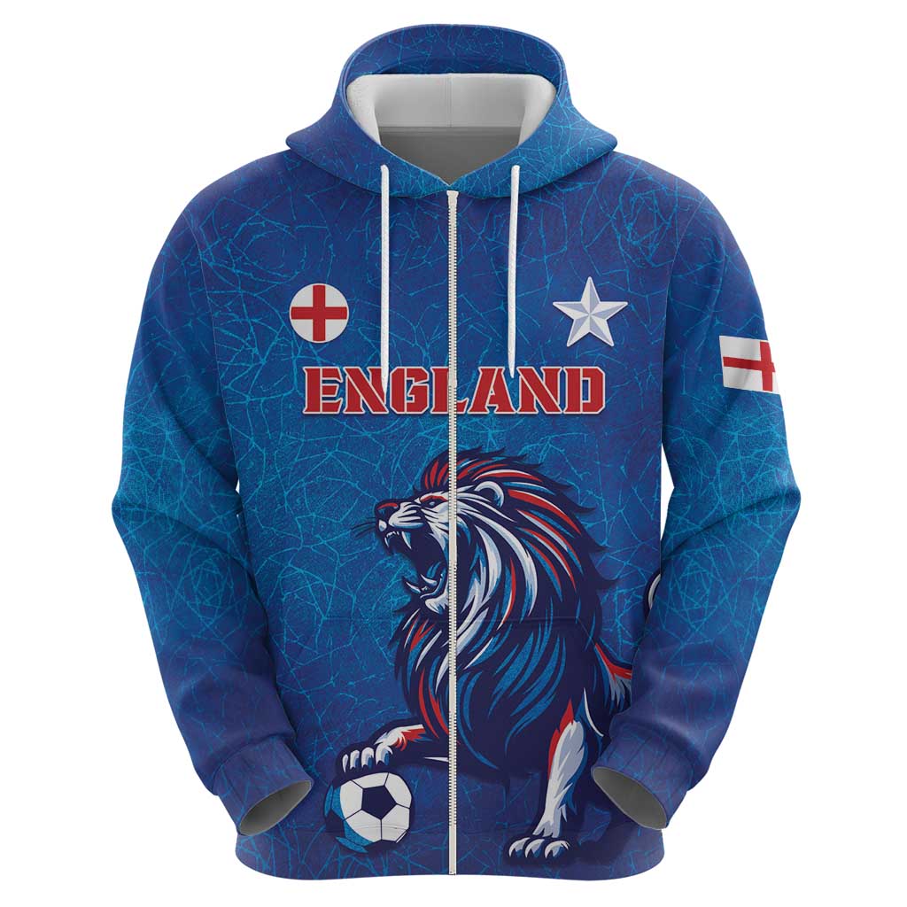 Custom England 2024 Football Zip Hoodie Go Champions Lionesses LT05 - Wonder Print Shop