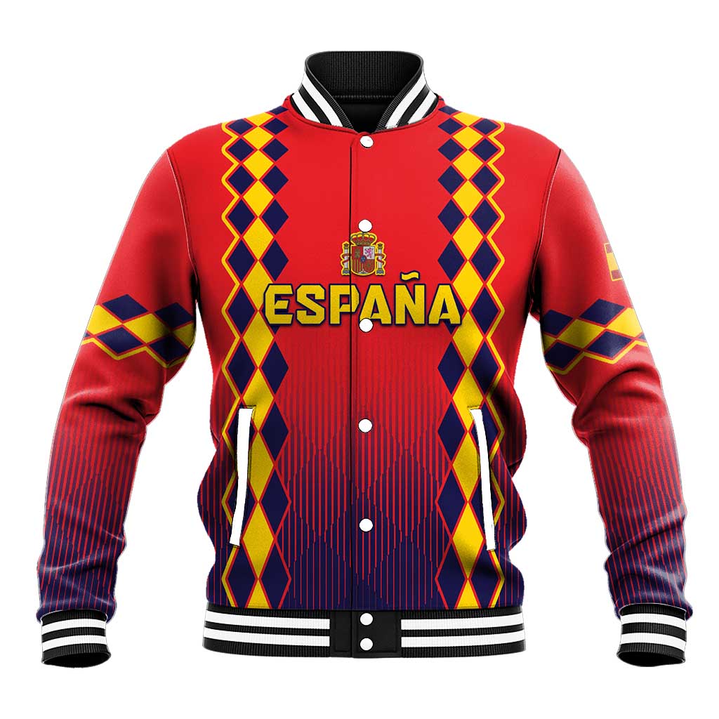Custom Spain 2024 Football Baseball Jacket Go Champions La Roja Simple Style LT05 - Wonder Print Shop