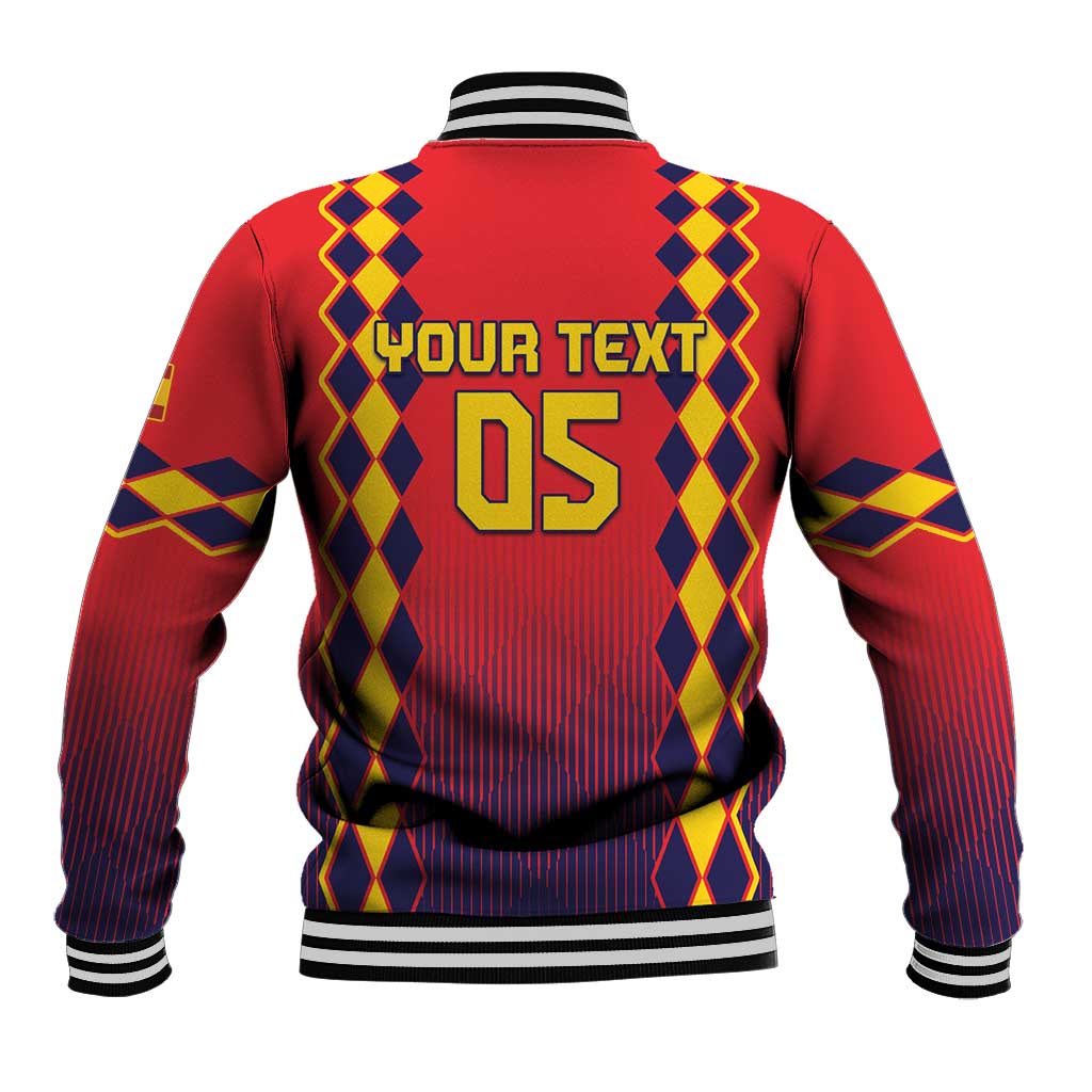 Custom Spain 2024 Football Baseball Jacket Go Champions La Roja Simple Style LT05 - Wonder Print Shop