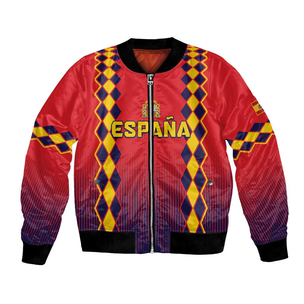 Custom Spain 2024 Football Bomber Jacket Go Champions La Roja Simple Style LT05 - Wonder Print Shop