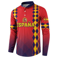Custom Spain 2024 Football Button Sweatshirt Go Champions La Roja Simple Style LT05 - Wonder Print Shop
