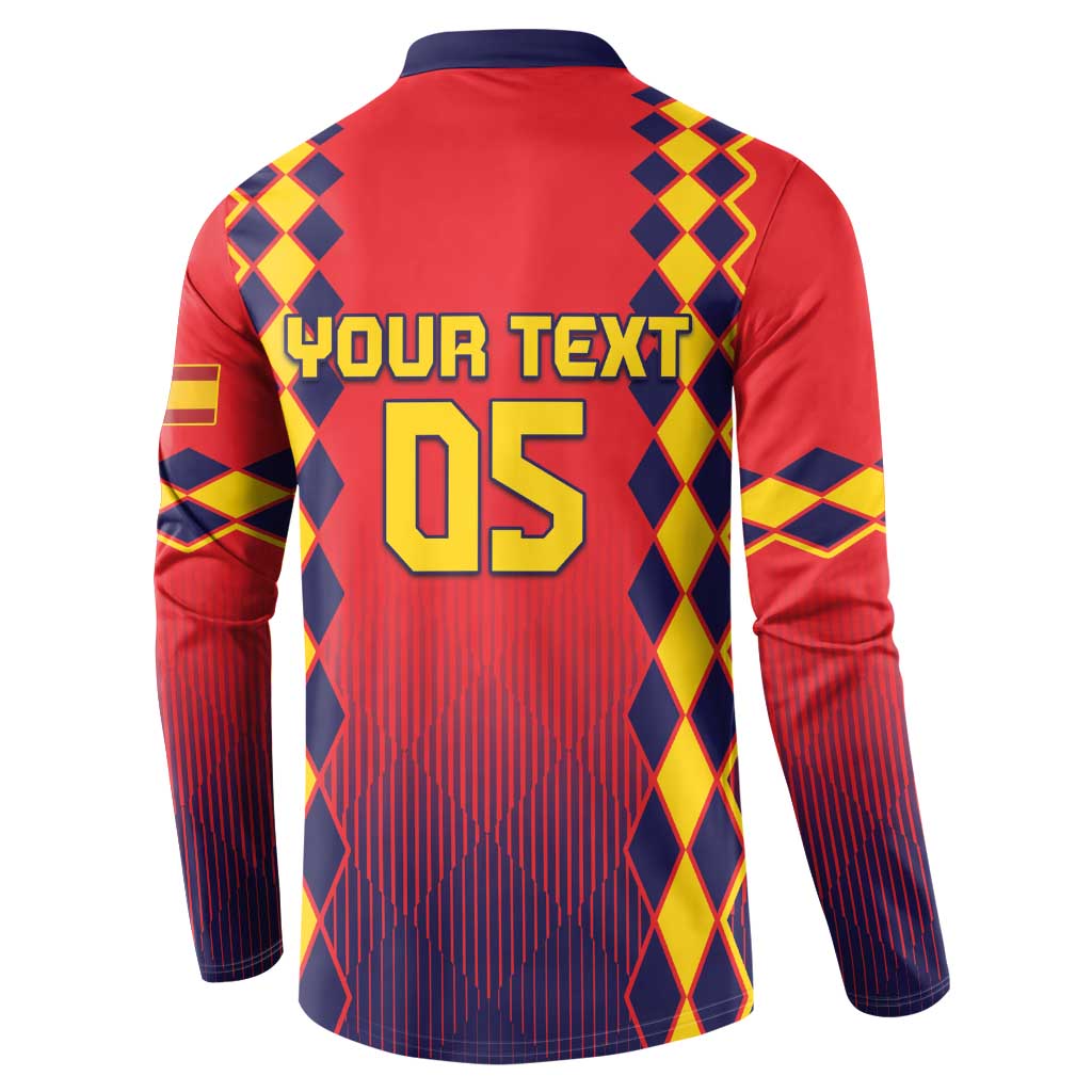 Custom Spain 2024 Football Button Sweatshirt Go Champions La Roja Simple Style LT05 - Wonder Print Shop