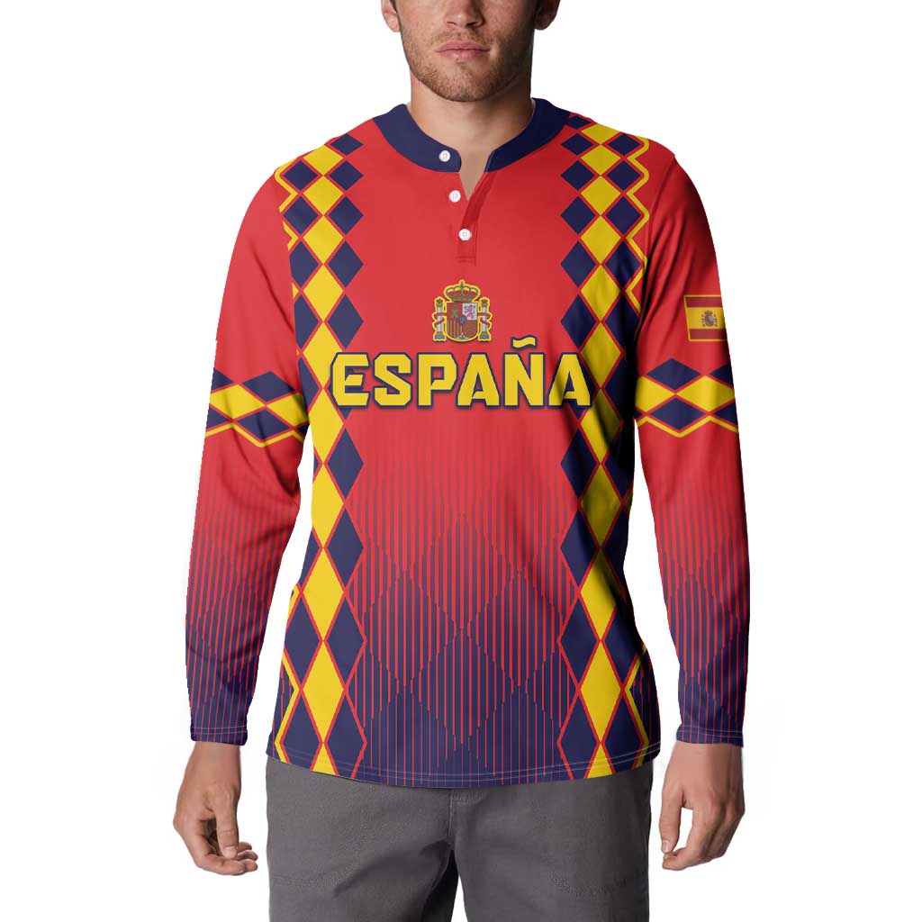 Custom Spain 2024 Football Button Sweatshirt Go Champions La Roja Simple Style LT05 - Wonder Print Shop