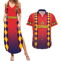 Custom Spain 2024 Football Couples Matching Summer Maxi Dress and Hawaiian Shirt Go Champions La Roja Simple Style LT05 - Wonder Print Shop