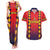 Custom Spain 2024 Football Couples Matching Tank Maxi Dress and Hawaiian Shirt Go Champions La Roja Simple Style LT05 - Wonder Print Shop
