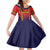Custom Spain 2024 Football Family Matching Off The Shoulder Long Sleeve Dress and Hawaiian Shirt Go Champions La Roja Simple Style LT05 - Wonder Print Shop