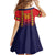 Custom Spain 2024 Football Family Matching Off The Shoulder Long Sleeve Dress and Hawaiian Shirt Go Champions La Roja Simple Style LT05 - Wonder Print Shop