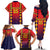 Custom Spain 2024 Football Family Matching Off The Shoulder Long Sleeve Dress and Hawaiian Shirt Go Champions La Roja Simple Style LT05 - Wonder Print Shop