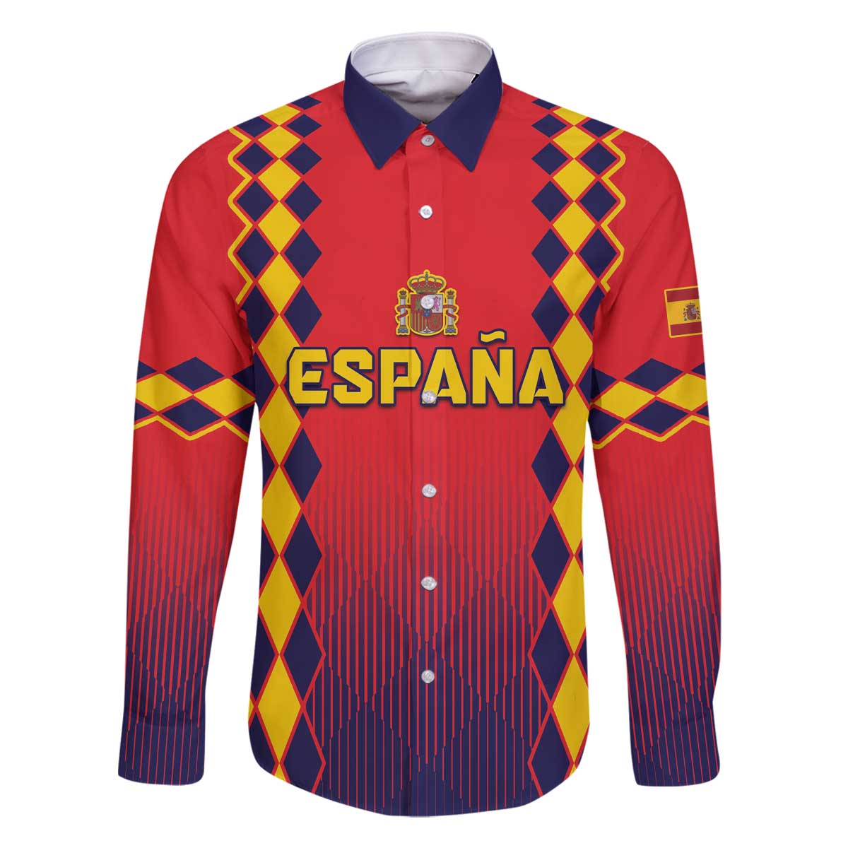 Custom Spain 2024 Football Family Matching Off Shoulder Short Dress and Hawaiian Shirt Go Champions La Roja Simple Style LT05 - Wonder Print Shop