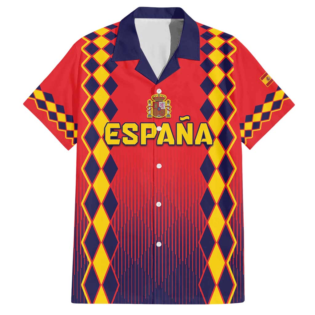 Custom Spain 2024 Football Family Matching Short Sleeve Bodycon Dress and Hawaiian Shirt Go Champions La Roja Simple Style LT05 - Wonder Print Shop