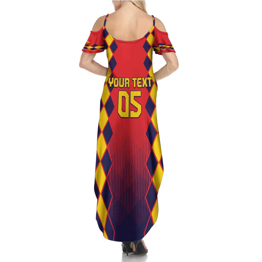 Custom Spain 2024 Football Family Matching Summer Maxi Dress and Hawaiian Shirt Go Champions La Roja Simple Style LT05 - Wonder Print Shop