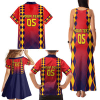 Custom Spain 2024 Football Family Matching Tank Maxi Dress and Hawaiian Shirt Go Champions La Roja Simple Style LT05 - Wonder Print Shop