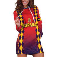 Custom Spain 2024 Football Hoodie Dress Go Champions La Roja Simple Style LT05 - Wonder Print Shop