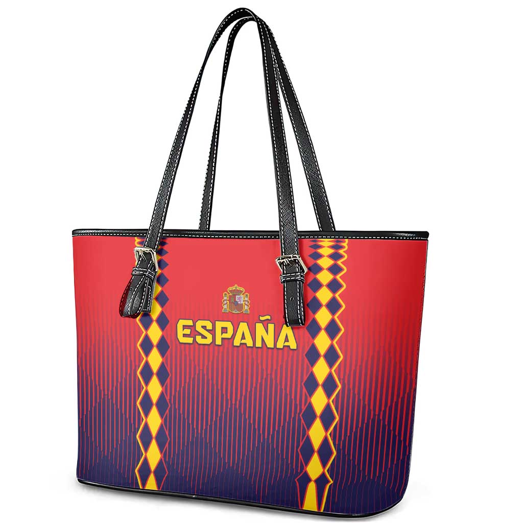 Spain 2024 Football Leather Tote Bag Go Champions La Roja Simple Style LT05 - Wonder Print Shop