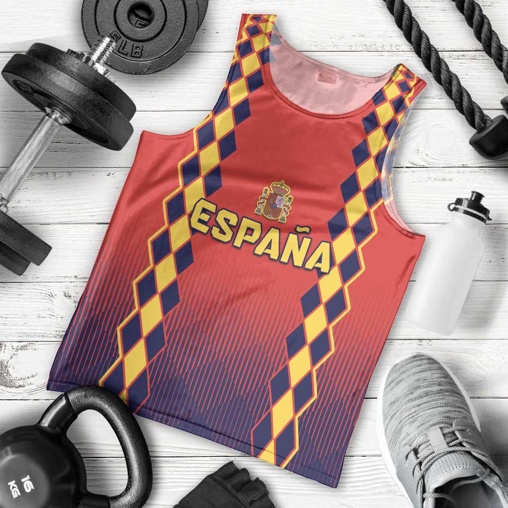 Custom Spain 2024 Football Men Tank Top Go Champions La Roja Simple Style LT05 - Wonder Print Shop