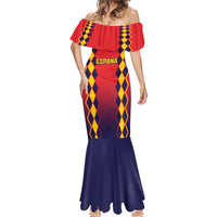 Custom Spain 2024 Football Mermaid Dress Go Champions La Roja Simple Style LT05 - Wonder Print Shop