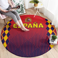 Spain 2024 Football Round Carpet Go Champions La Roja Simple Style