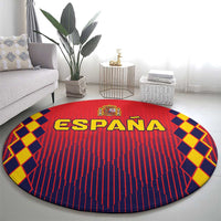 Spain 2024 Football Round Carpet Go Champions La Roja Simple Style